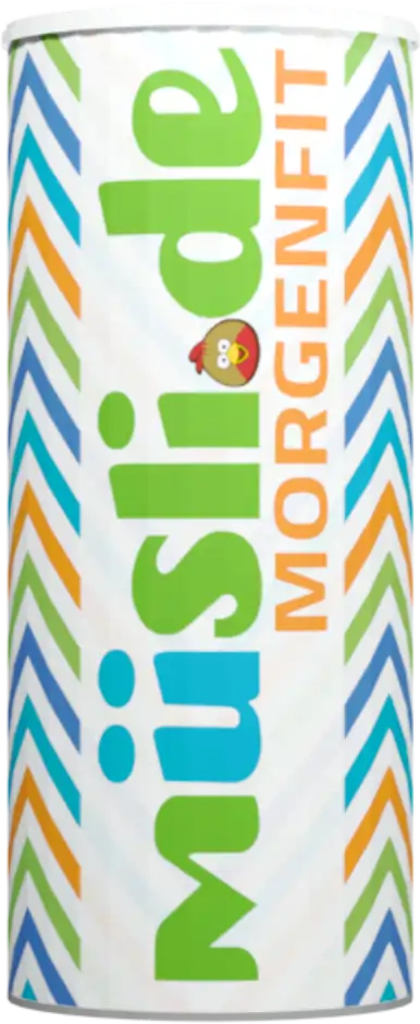 Bild der Verpackung (Dose) des Bio Müslis MorgenFit von müsli.de